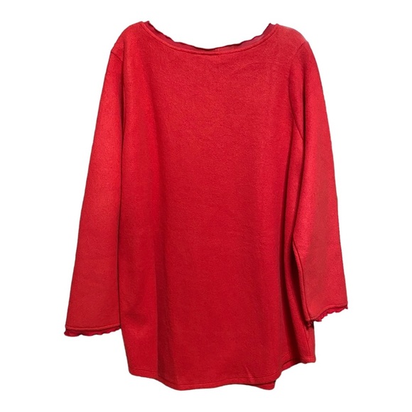 Roaman’s Soft Cozy Holiday Tunic Top L 18-20 - Picture 3 of 4